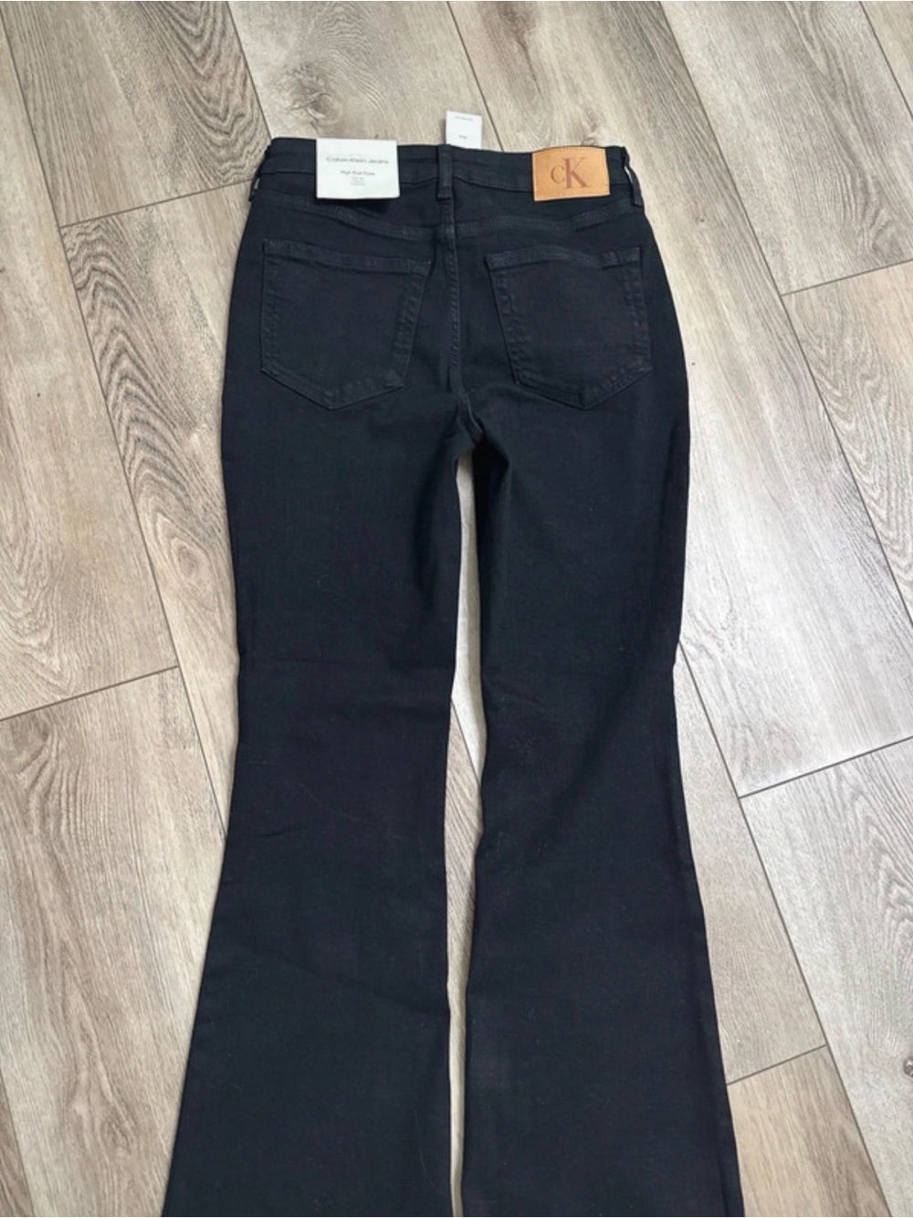 Calvin Klein Jeans Black Flare Wide-Leg Jeans